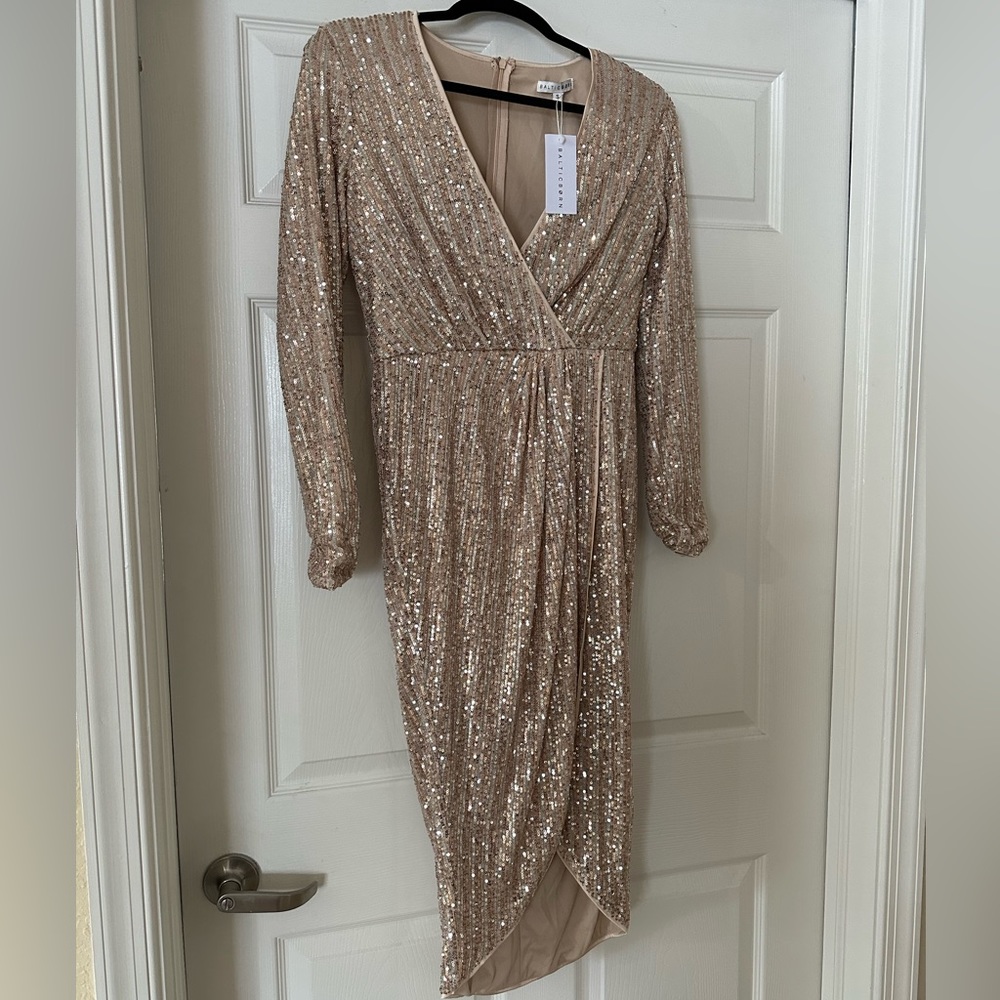NWT Baltic Born Poland Sequin Midi Dress, Small